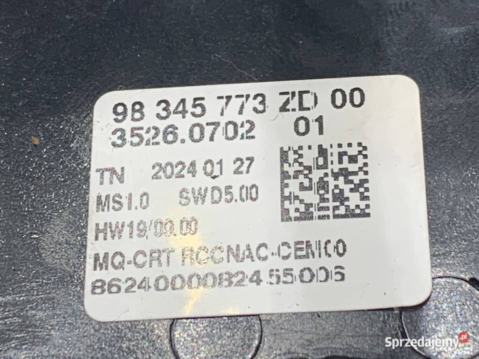 WYŚWIETLACZ TOYOTA PROACE 98345773ZD EKRAN