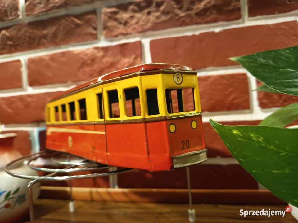 Zabawka VINTAGE PRL Metalowy Wagonik Tramwaj Bydgoszcz