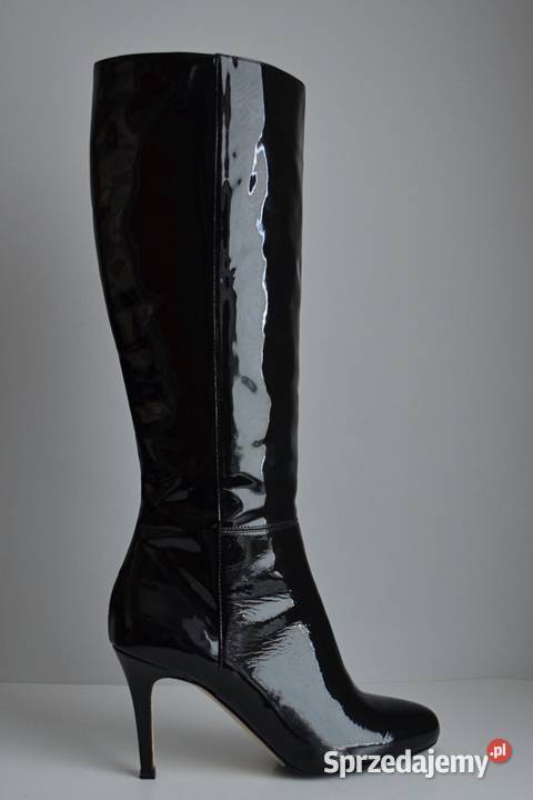 Kozaki Hobbs Roxy czarna skóra LAKIEROWANA sprzedam