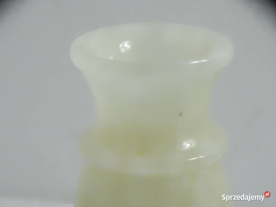 Elegancki wazon z naturalnego onyksu 20 Vintage Biłgoraj