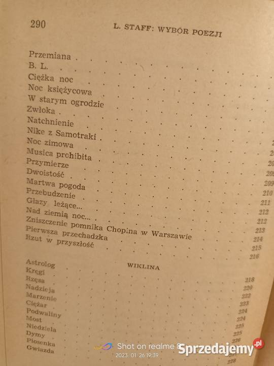 Staff wiersze wybór poezji wydanie pierwsze Warszawa