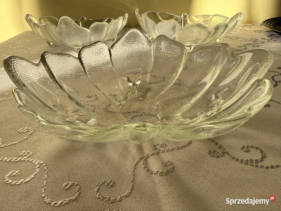 Salaterki 3 Liść Grube Szkło 300 ml Miseczki Czerwionka-Leszczyny