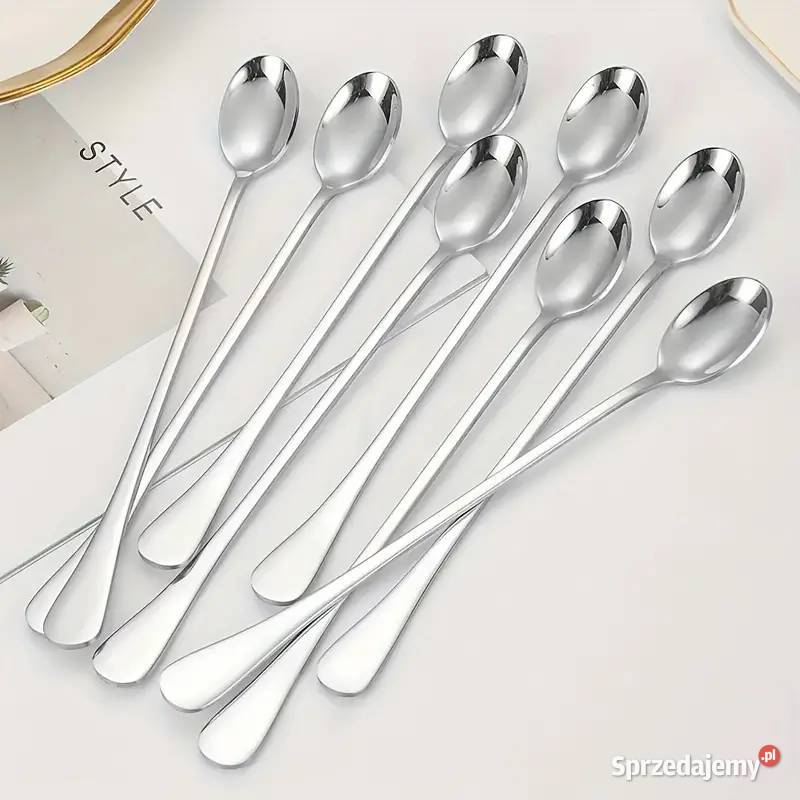 Łyżeczki Deserowe Długie Ze Stali Nierdzewnej 8