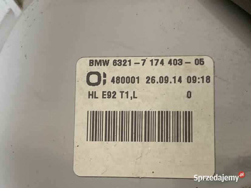 Lampa tył tylna LEWA lewy tył BMW 3 e92 COUPE osobowe Barwałd Dolny