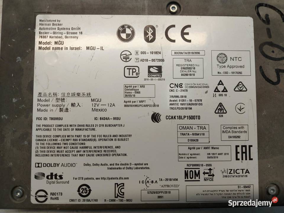 BMW G05 X5 Radio nawigacja navi 5A071E5 dolnośląskie