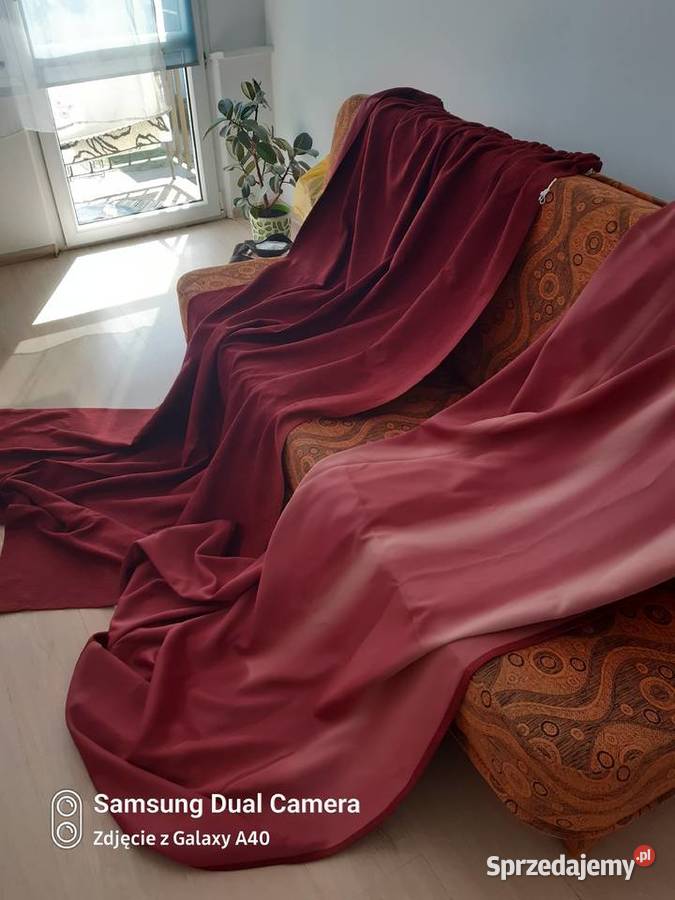 Zasłony brzegowe bordo dwie sztuki Ostrołęka