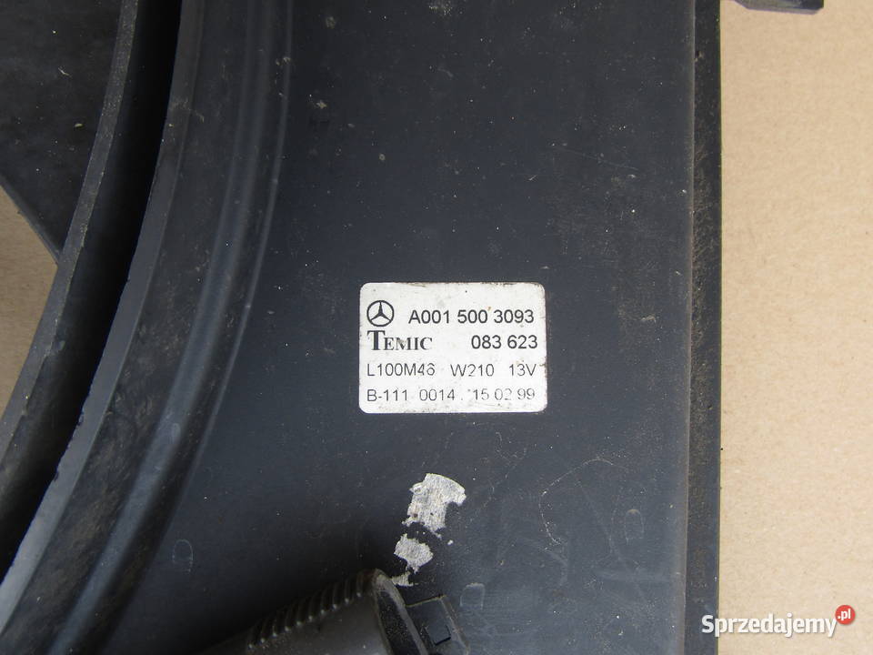 WENTYLATOR CHŁODNICY MERCEDES W210 22CDI łódzkie Mysłaków