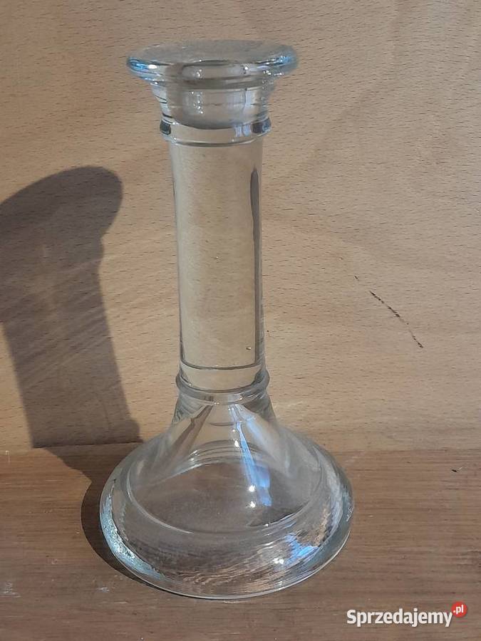 Stary szklany świecznik HSG Ząbkowice plus Porcelana i szkło Dąbrowa Górnicza sprzedam