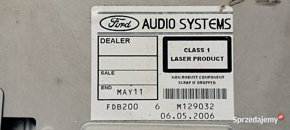 RADIO FORD FIESTA MK6 6S6118C815AG kujawsko-pomorskie Lipno
