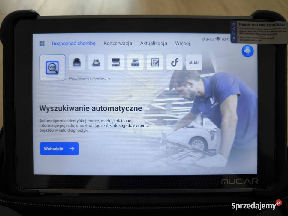 Tester Diagnostyczny MUCAR 892BT Dożywotnia Interfejsy diagnostyczne sprzedam