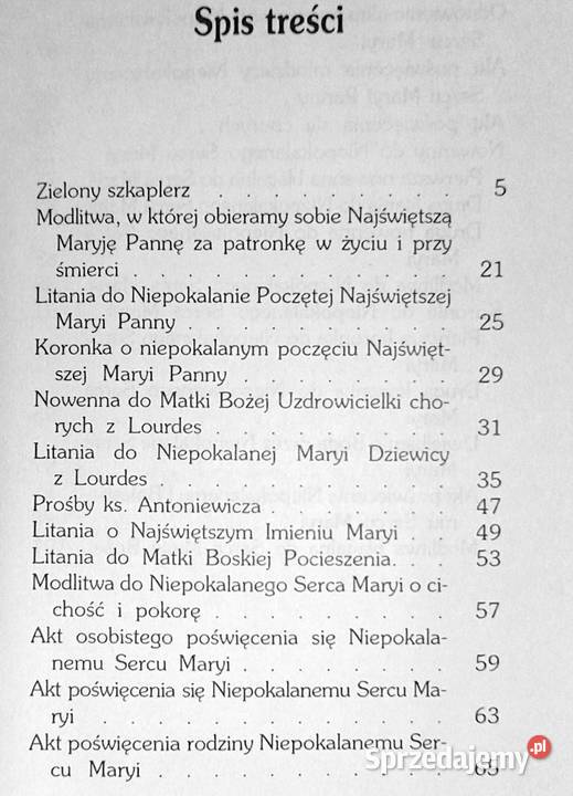 Szkaplerz który uzdrawia Zielony szkaplerz Maryi Chełm