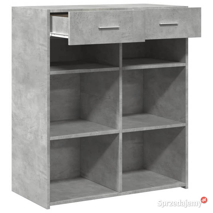 Szafka szarość betonu 80x425x93 materiał Szafki