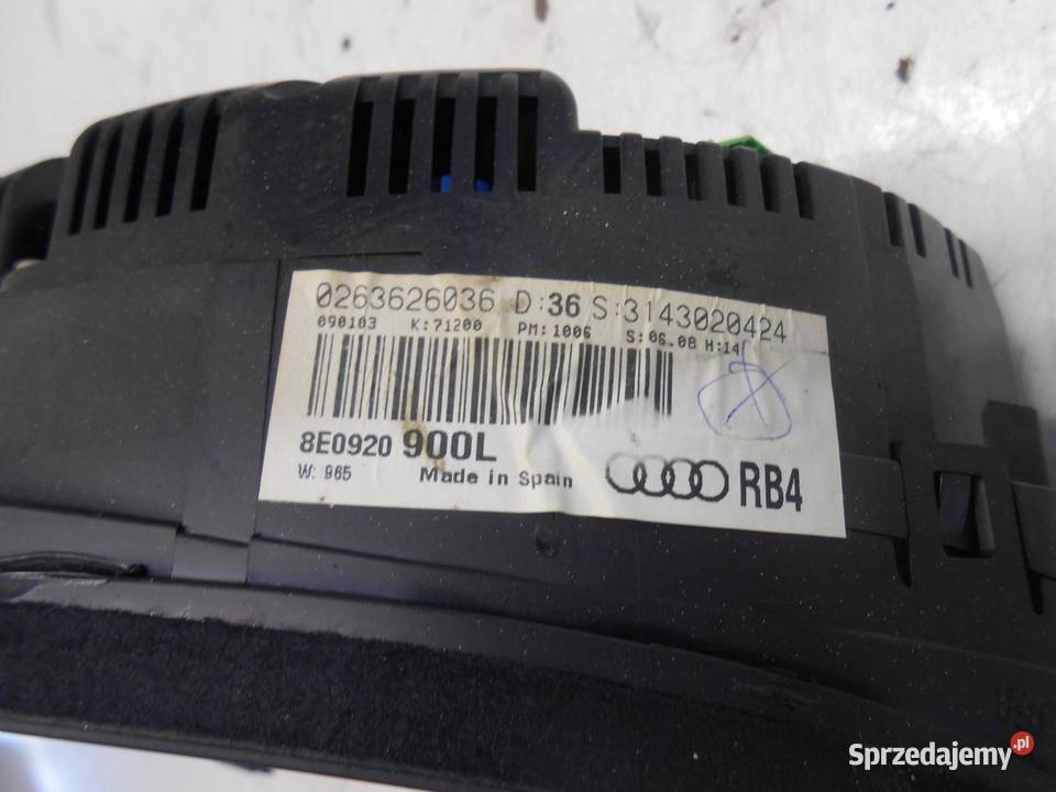 LICZNIK AUDI A4 B6 20 FSI osobowe wielkopolskie