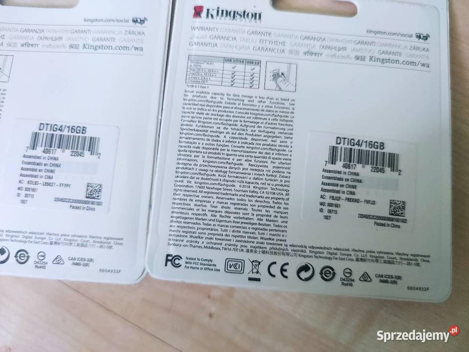 3 x nowe Pendrive 16 GB Kingston DataTraveler G4 Bochnia