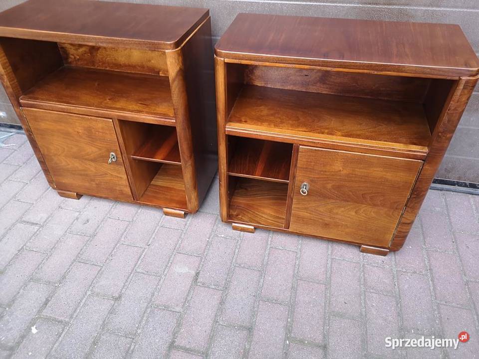 Stoliki Szafki Nocne Art Deco Orzech Stare Antyk Swarzędz