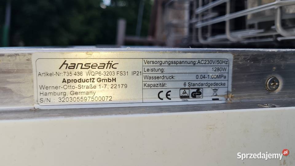 Zmywarka wolno stojąca mała opolskie Kluczbork