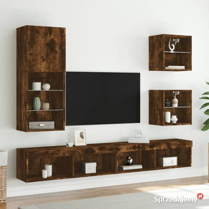 Szafka TV z LED przydymiony dąb 405x30x102 Warszawa sprzedam