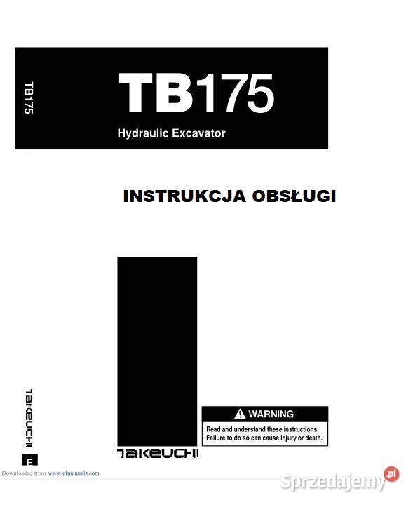 Takeuchi TB175 instrukcja obsługi Kielce