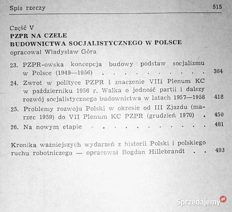 Polski ruch robotniczy Zarys historii Antoni Chełm sprzedam