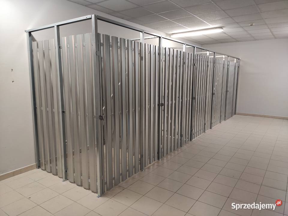 Komórki lokatorskie wygrodzenia wewnętrzne boksy