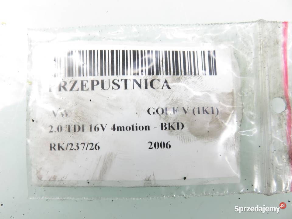 PRZEPUSTNICA VW GOLF V 20 TDI 16V 038128063M Przepustnice