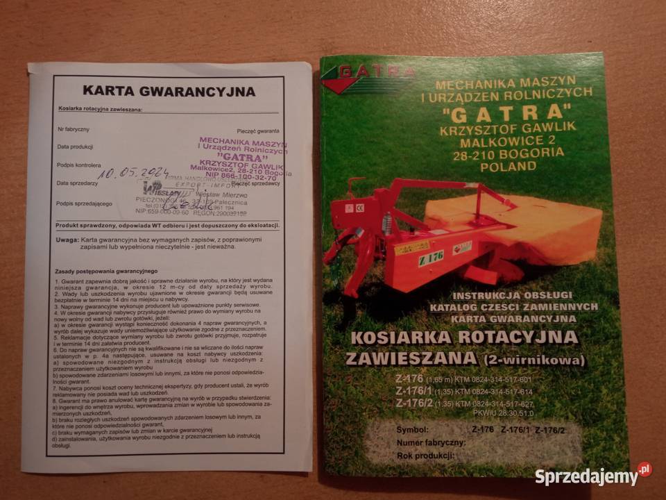 Kosiarka Rotacyjna GATRA 165 2024 Rotacyjne