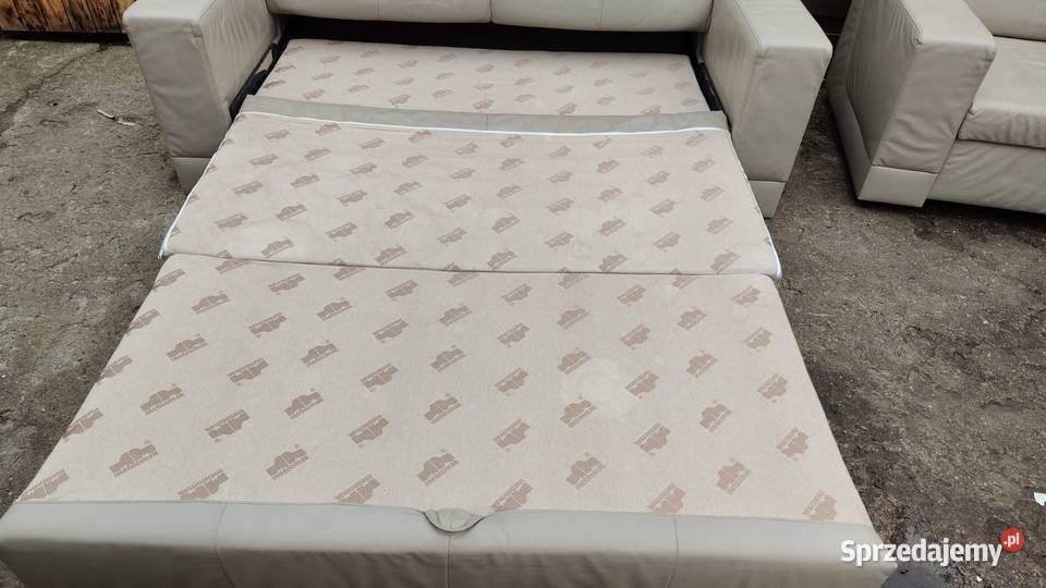 Komplet skórzany Meblomak kanapa z funkcją mazowieckie Warszawa