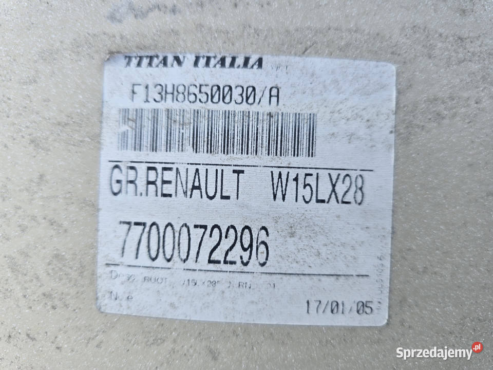 Felgi 2 sztuki RENAULT MASSEY FERGUSON MF 765