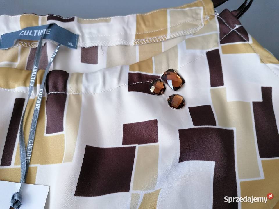 NOWY ELEGANCKI SATYNOWY TOPTUNIKA CULTURE RXL Topy i koszulki Łódź