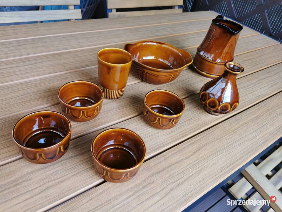 Porcelit Pruszków Prl Vintage Bulionówki dzbanek Piastów sprzedam