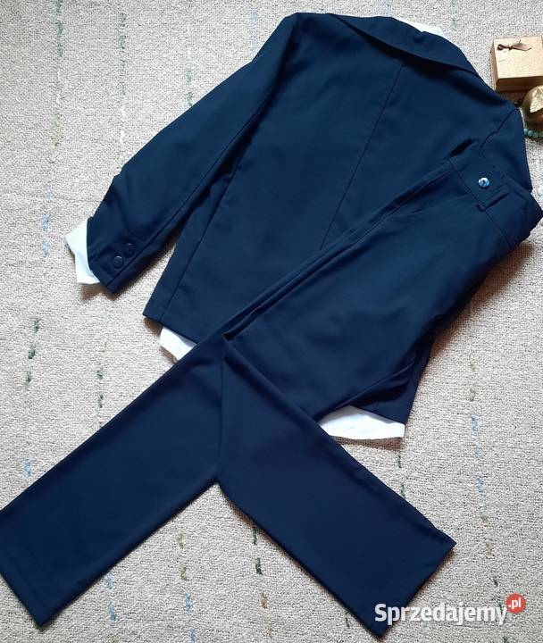 Garnitur granatowy 4czesciowy chłopca Folletti