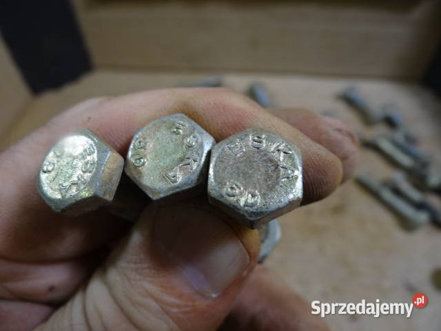 śruby śrubki ESKA 8 mm na klucz 14 04 org DDR Żary