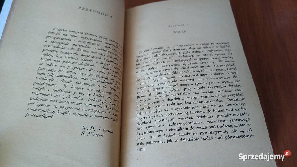Otrzymywanie monokryształów W D Lawson i S