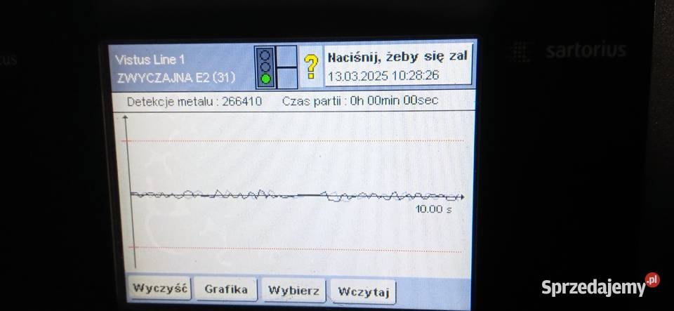 Detektor wykrywacz metalu w spożywcę SARTORIUS Produkcja Łódź