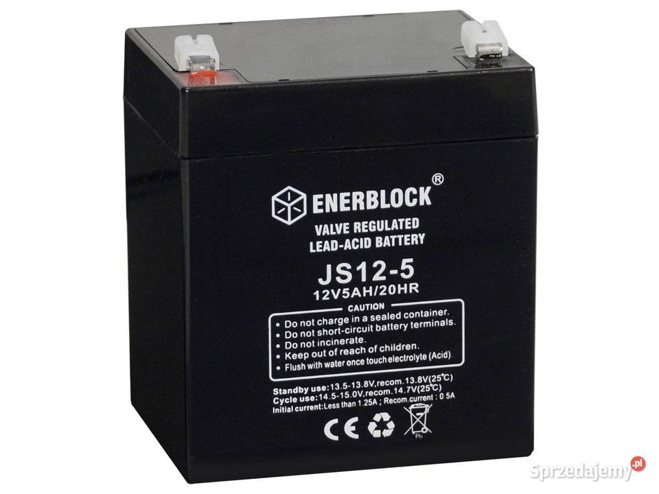 Akumulator ENERBLOCK AGM JS125 12V 5 Ah Rok produkcji 2022 Pabianice