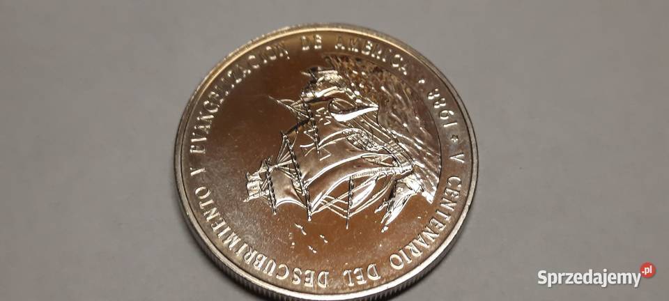 MONETA Republika Dominikańska 1 peso 1988 Numizmatyka Warszawa