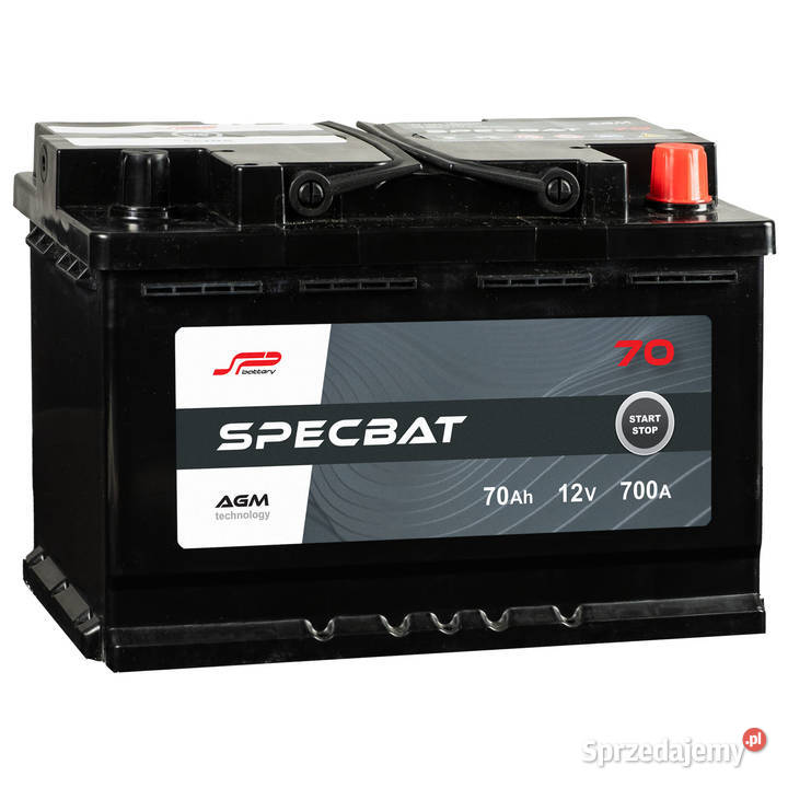 Akumulator SPECBAT AGM STARTSTOP 70Ah 700A osobowe Akumulatory Gorzów Wielkopolski