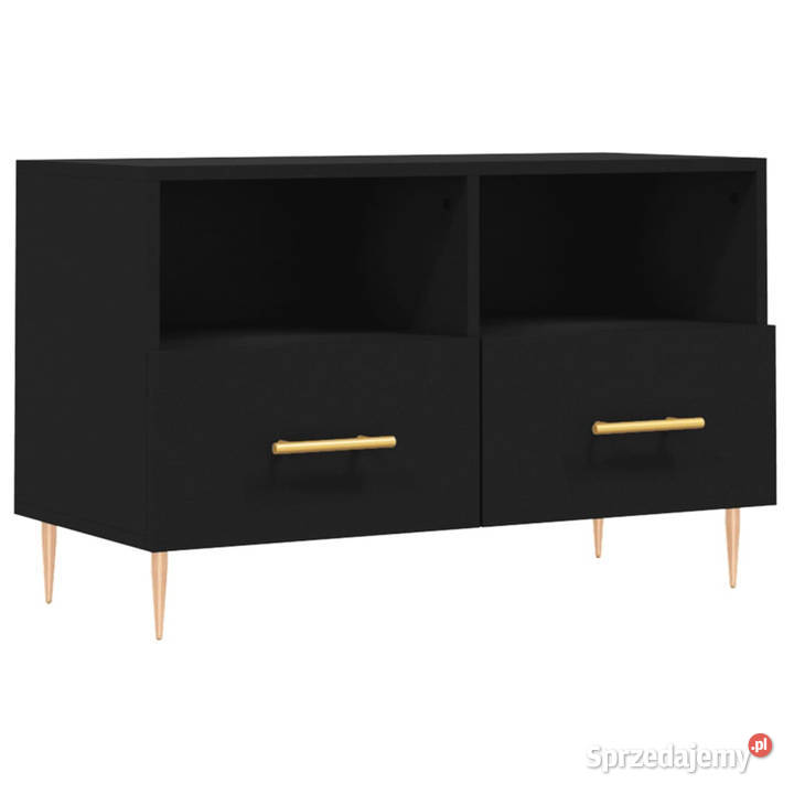 Szafka pod TV czarna 80x36x50 materiał Warszawa