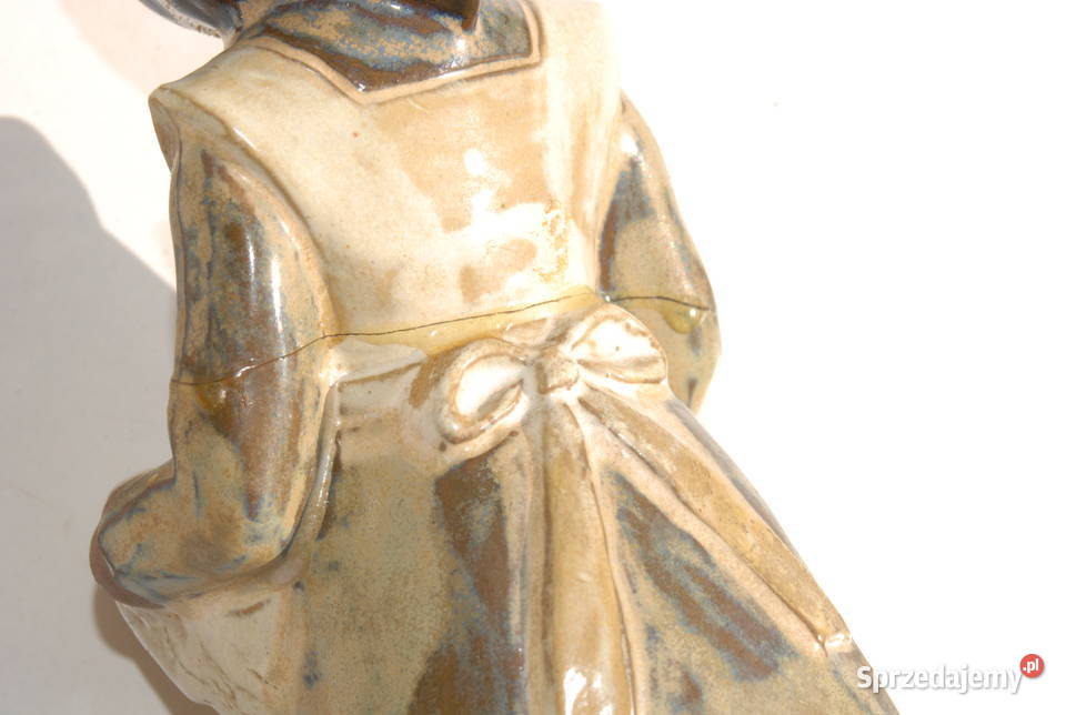 Stara figurka kobiety wazon wazonik ceramika Porcelana i szkło śląskie Cieszyn