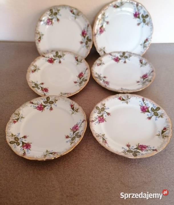 Talerz deserowy GRACJA Złocona Róża 17ZCS STOBNO Łódź
