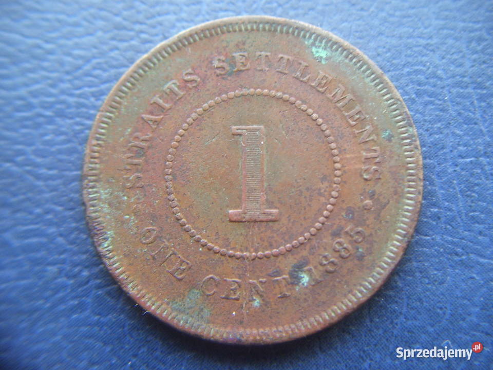 Stare monety 1 cent 1885 Straits Settlements podkarpackie Lesko