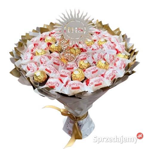 Bukiet ze slodyczy Raffaello i Ferrero Prezent Warszawa
