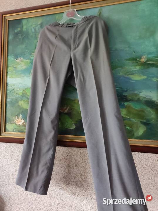 eleganckie letnie męskie spodnie szare w kant świętokrzyskie Kielce