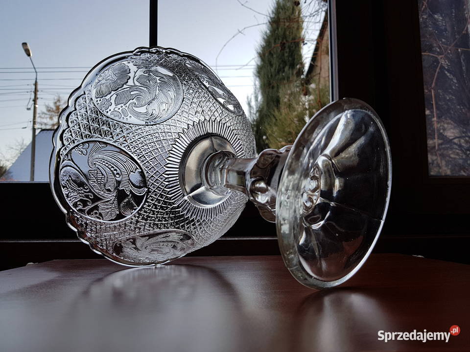 Owocarka Medaliony Ząbkowice szkło PRL Porcelana i szkło Dąbrowa Górnicza