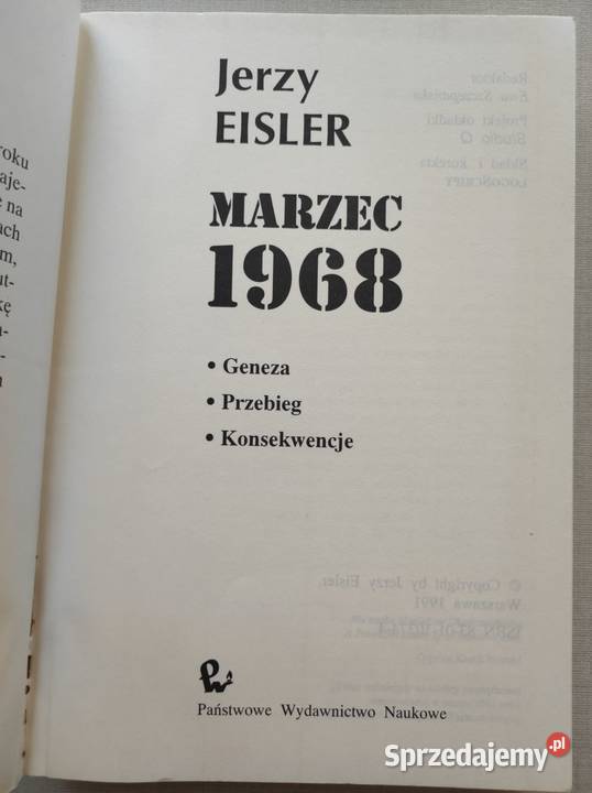 Marzec 1968 Jerzy Eisler Pozostałe Kielce