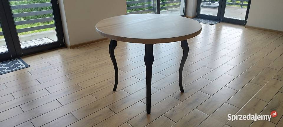 Stół Okrągły z Litego Drewna Sosnowego Premium 100cm Sucha Beskidzka