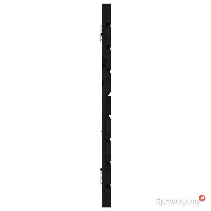 Wezgłowie łóżka czarne 166x3x63 lite drewno Warszawa