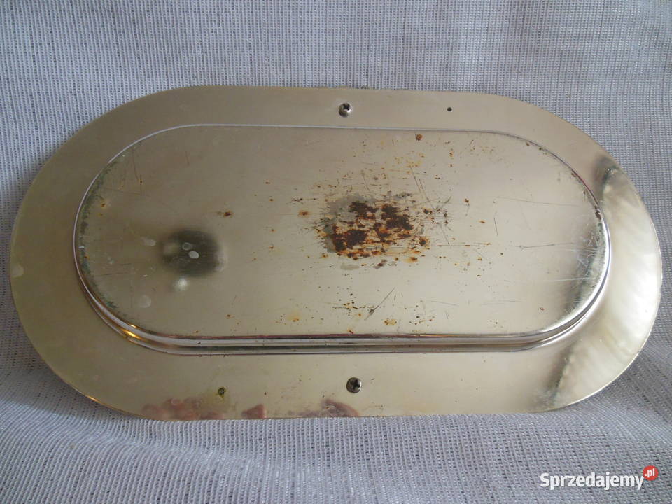 Taca owalna metalowa zdobiona Kielce