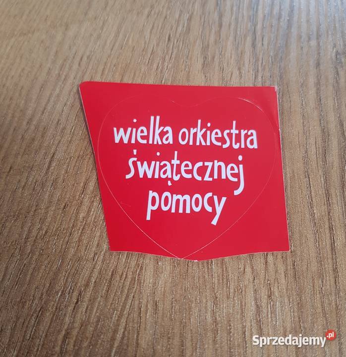 Serduszko WOŚP Oryginalna Naklejka Golina