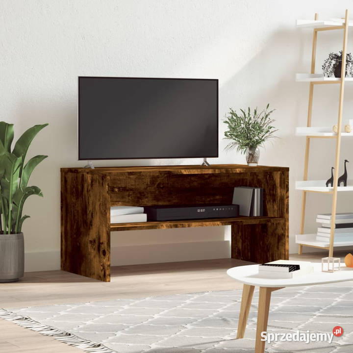Szafka pod telewizor przydymiony dąb 80x40x40